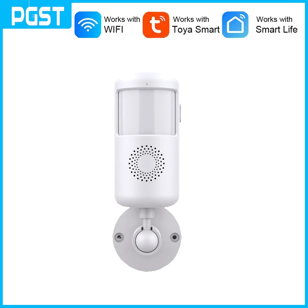 

PGST infrared sensing detector, PIR motion sensor, Tuya, WIFI smart home anti-theft alarm, mobile APP remote viewing