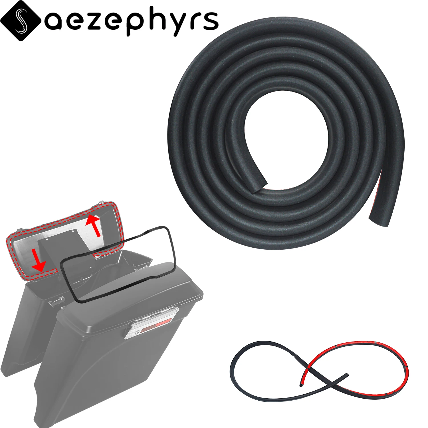 Motorcycle Hard Saddlebag Lids Rubber Cover Gasket Weather Strip Rubber Seal For Harley Touring Road King Electra Glide 2014-UP