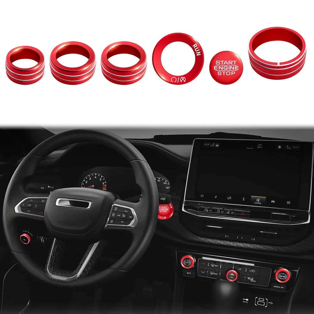 Peel-and-stick Trim Interior Knob Cover Interior Cosmetic Upgrade Easy Peel-and-stick Seamless Fit Chic Aesthetic
