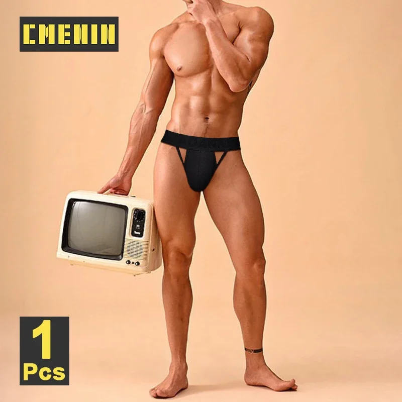 CMENIN Cotton Men\'s Underwear Hollow Crotch High Cut Sexy Men Briefs Men Bikini Jockstrap Male Underpants Sissy Gays Man Panties