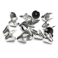 Rivetto decorativo con fibbia in ferro argento da 13 mm per pelle/vestiti/borse/scarpe bottoni conici con testa in metallo occidentale chiodo Punk gotico