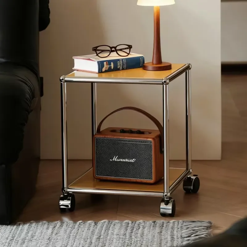 Modern Simple Side Table Small Apartment Module End Coffee Tables Pliable Movable Small Nightstand Home Living Room Furniture