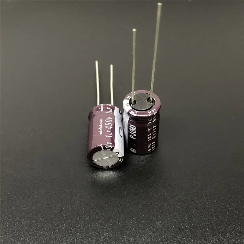 10Pcs/100Pcs 1uF 450V NICHICON PJ Series 10x16mm Low Impedance Long Life 450V1uF Aluminum Electrolytic capacitor