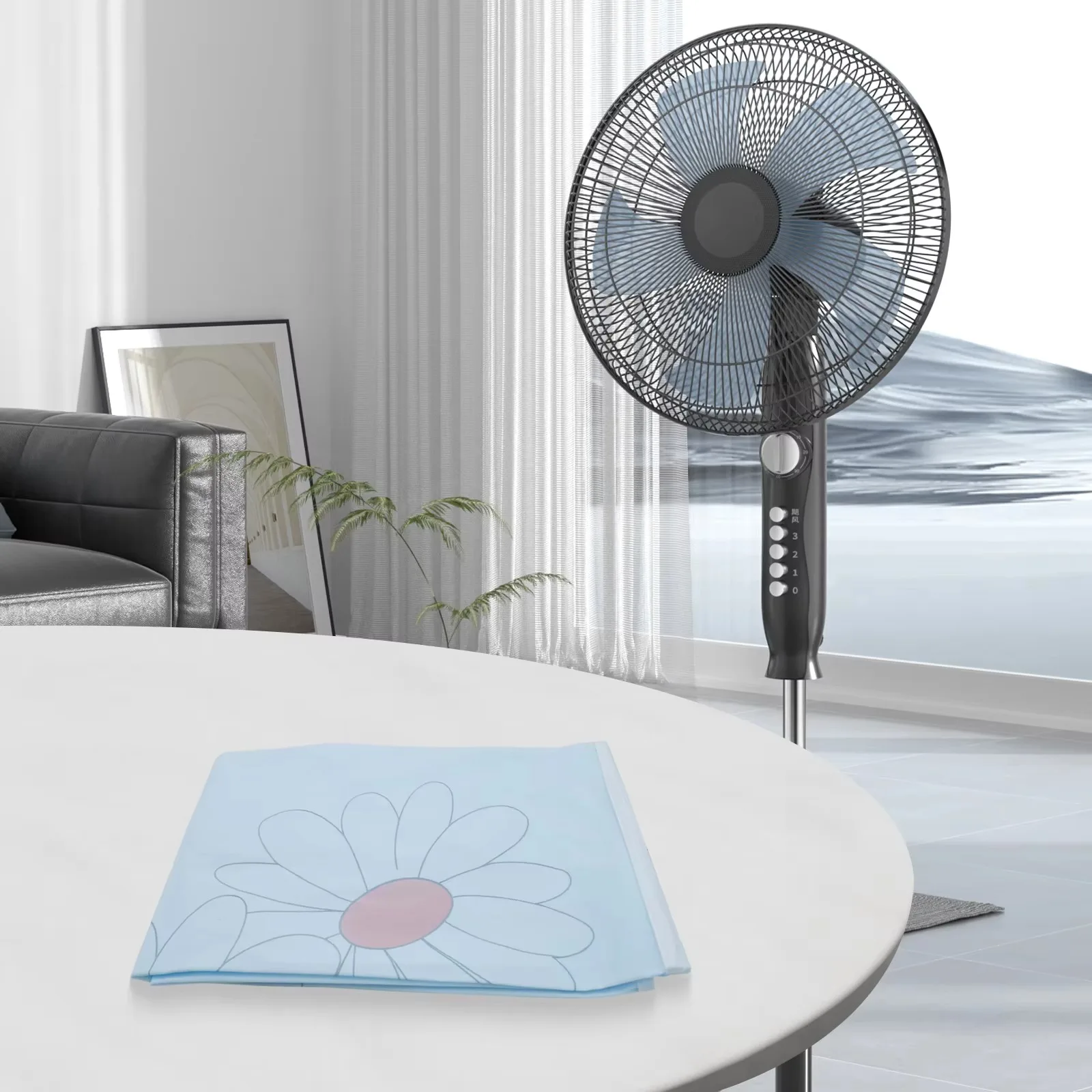 1 Stück Allumfassende Wasserdichte Ventilator-Staubschutzhülle für Haushalts-Standventilatoren, Waschbare Schutzhülle für Standventilatoren – Detail 3