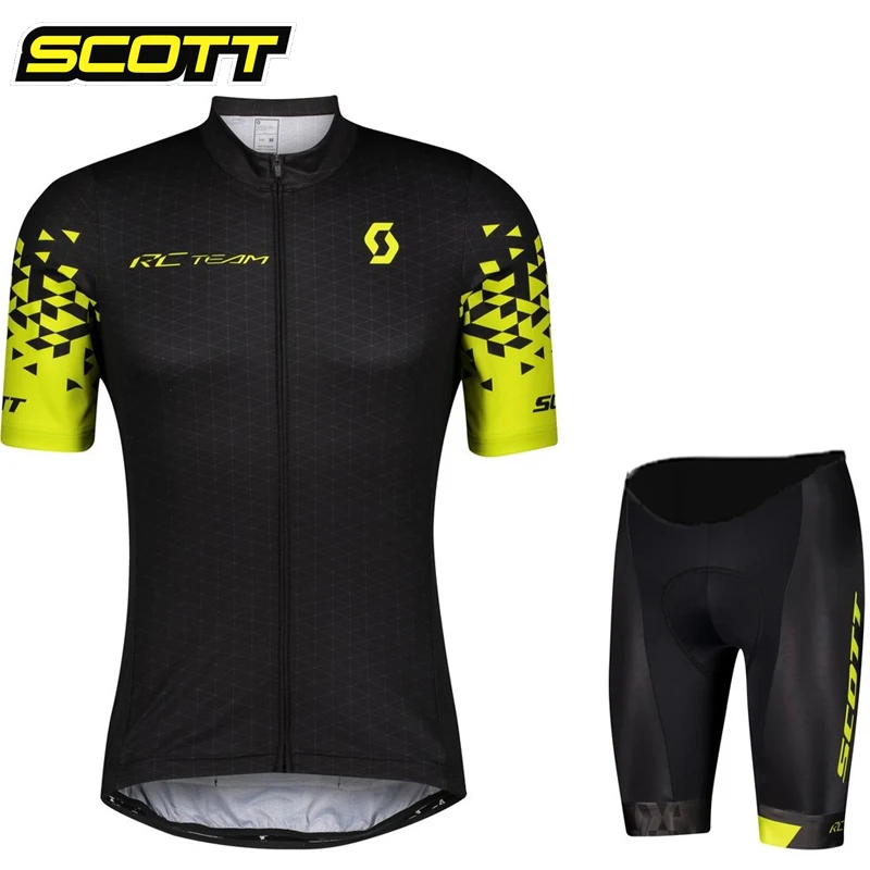 SCOTT Bicycle Team New 2023 Summer Cycling Sets Men\'s Short Sleeve Mountain Bike Cycling Jersey Breathable Maillot Ropa Ciclismo