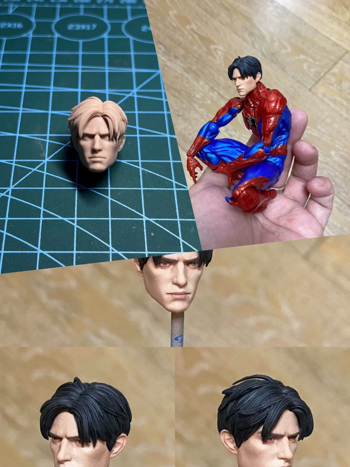 【30days Made】1/12 Scale Male Soldier Comic Spider Hero Painted Unpainted Head Sculpt Fit 6''Action Figure Model For Mezco Toys