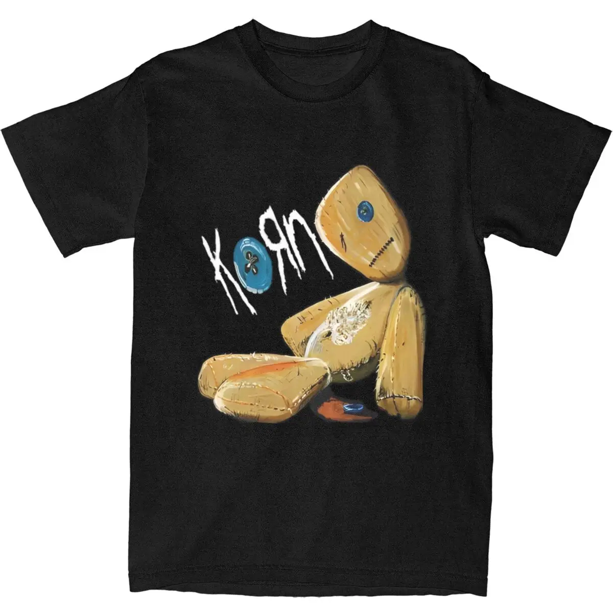 Man T-Shirt KORN ISSUES ROCK BAND T Shirts Trending Summer Tees Y2K Casual Design Pure Cotton Tops Gift