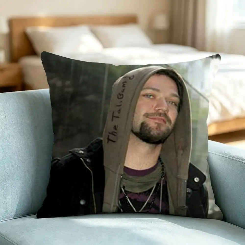 Bam M-Margera Actor Pillow Case Square Double-Sided Sofa Cushion Cover Bedroom Bedside Pillow Gift