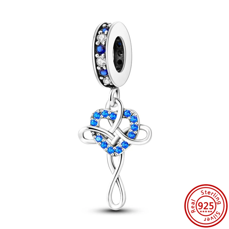 2026 Heißer Verkauf Charms Perle 925 Sterling Silber Blauer Schmetterling Leuchtender Glühwürmchen-Anhänger Passend für Armreif Armband Halskette DIY Schmuck – Detail 2