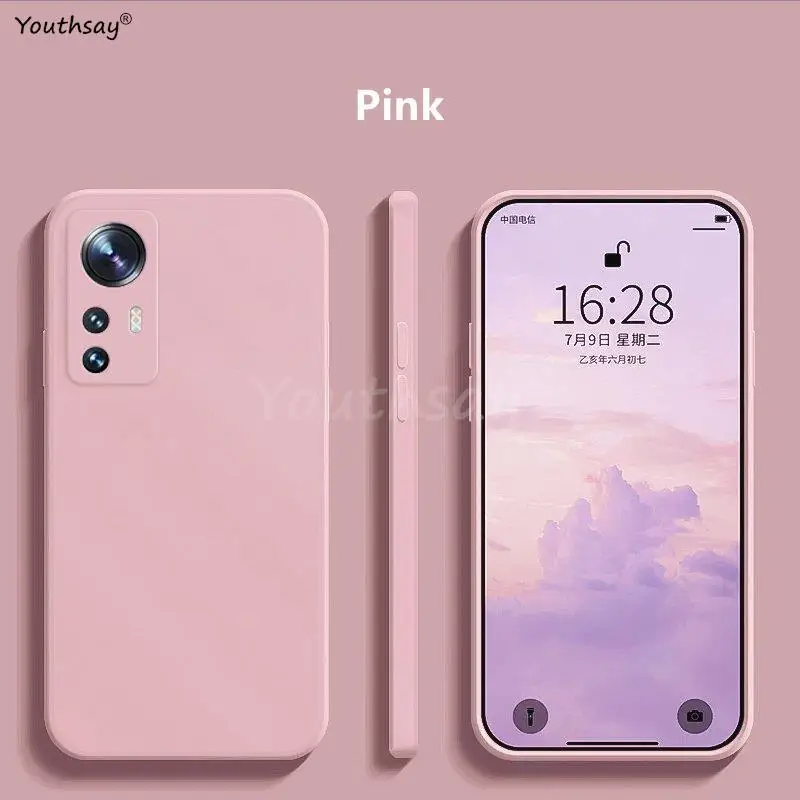 For Xiaomi 12T Pro Case Xiaomi 12T 12 13 13T Pro 12 Lite Cover Funda Coque Soft Original Liquid Silicone Case Xiaomi 12T Pro