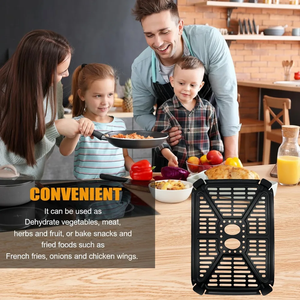 (ABPO) Bandeja para freidora de aire para freidora de aire digital de doble cesta Holstein Housewares de 8.4QT, plato para freír, plato para asar, plato para crujir alimentos