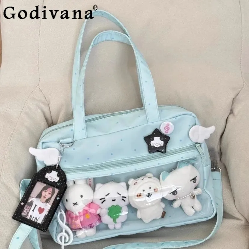 

College Style Japanese Original Large Capacity Pain Bag Student Daily Versatile Leisure Shoulder Bag Cute Commuter Baby Bag
