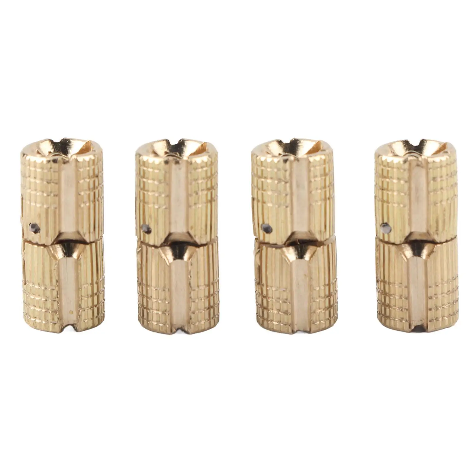 4Pcs 8mm Brass Barrel Hinges 180° Concealed Hinges for Cabinet for furniture Hardware - Gift Box Included