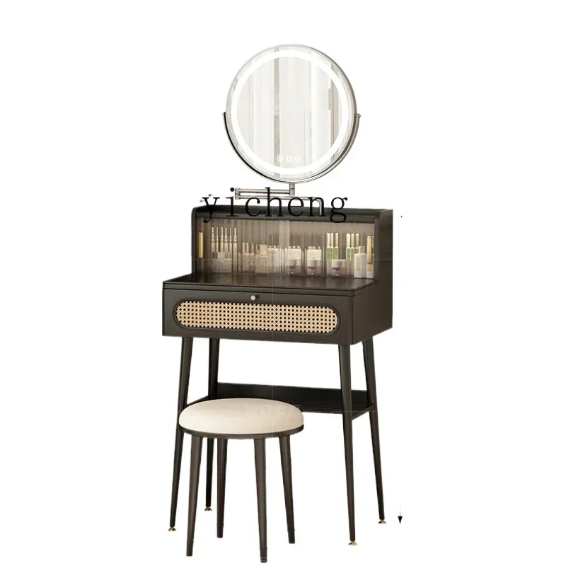 TQH minimalist bedside table dresser integrated mini bedside dressing table with dust cabinet retractable