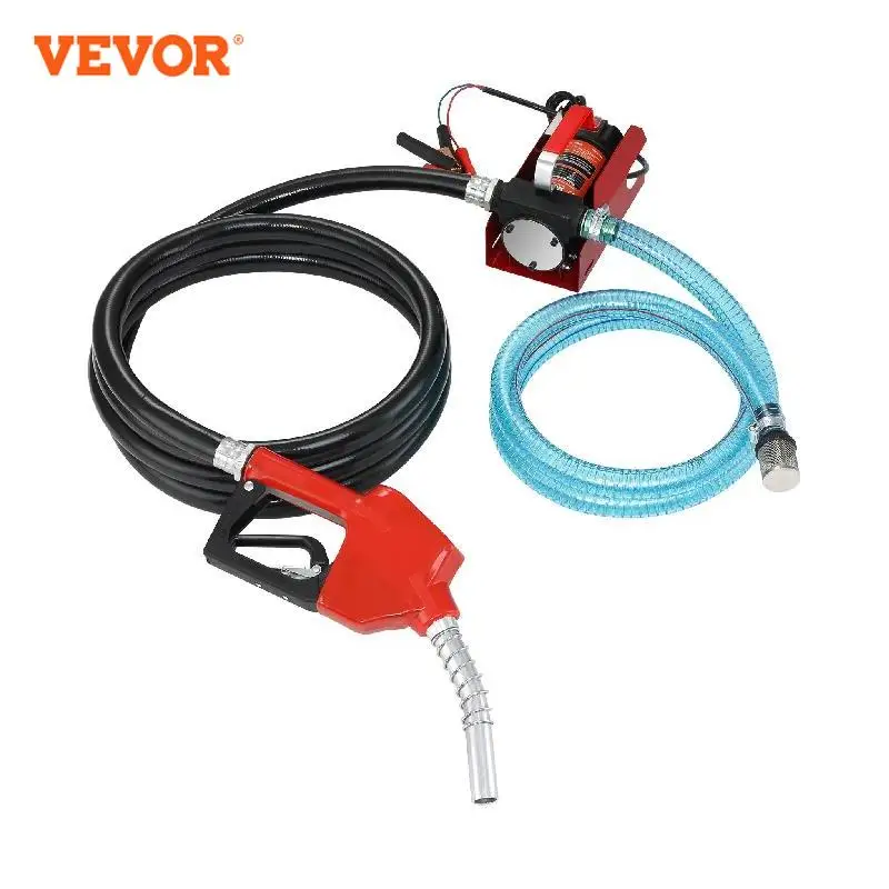 VEVOR Diesel Fuel Transfer Pump Kit 10GPM 12V DC Portable Electric Self-Priming Fuel Transfer Extractor Applicable for Refueling