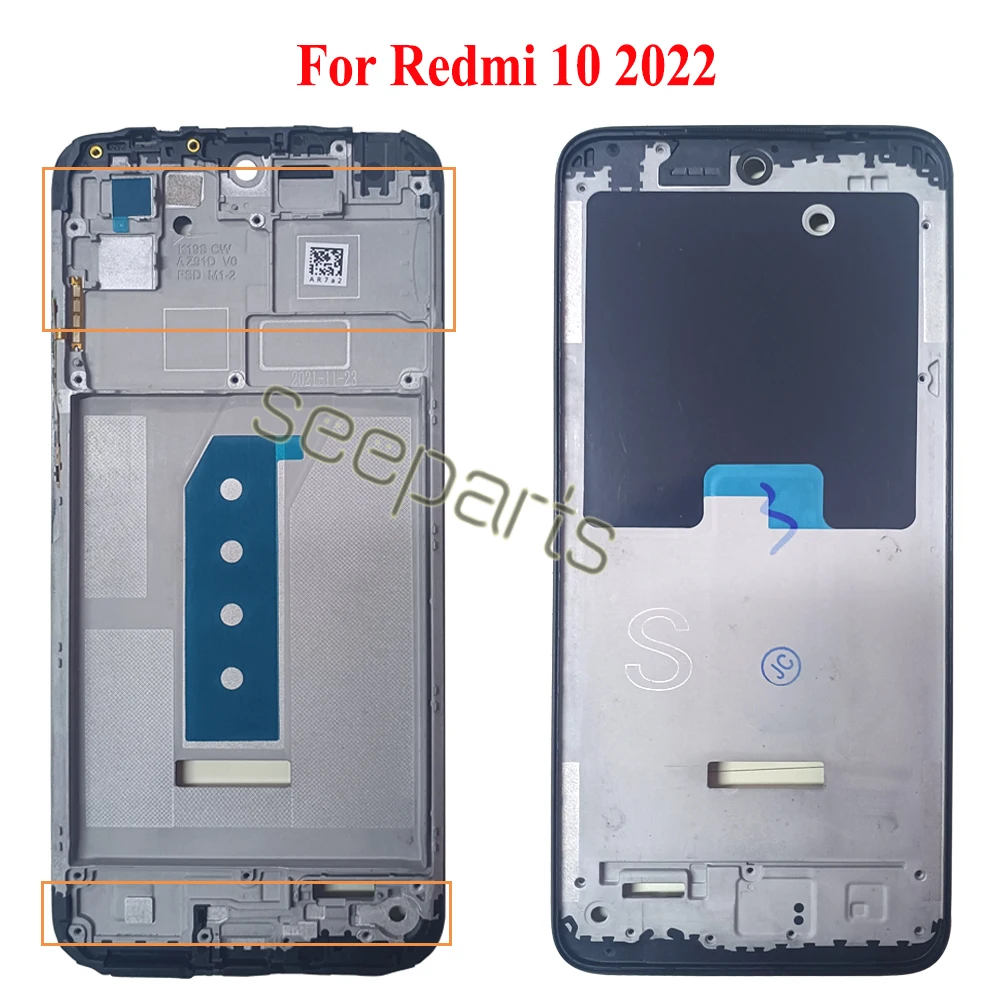 Xiaomi Redmi 7 7A 8 8A 9 9A 10 프라임 LCD 프레임 중간 프레임 베젤 하우징 교체 부품, Redmi 9T 10A 10C 전면 프레임