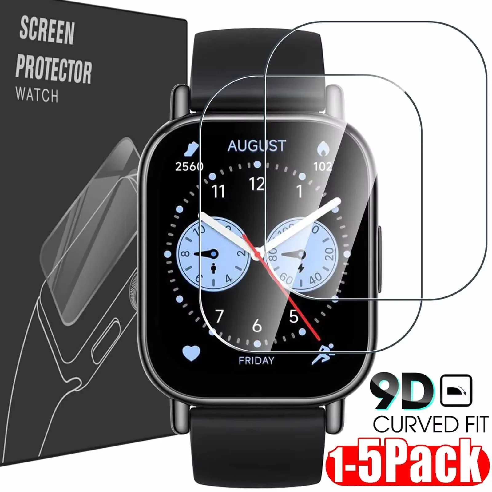 Premium-Displayschutz aus gehärtetem Glas für Redmi Watch 4, klare HD-Glas-Displayschutzfolie für Redmi Watch 5 Lite/5 Aktivfolie, Kratzzubehör