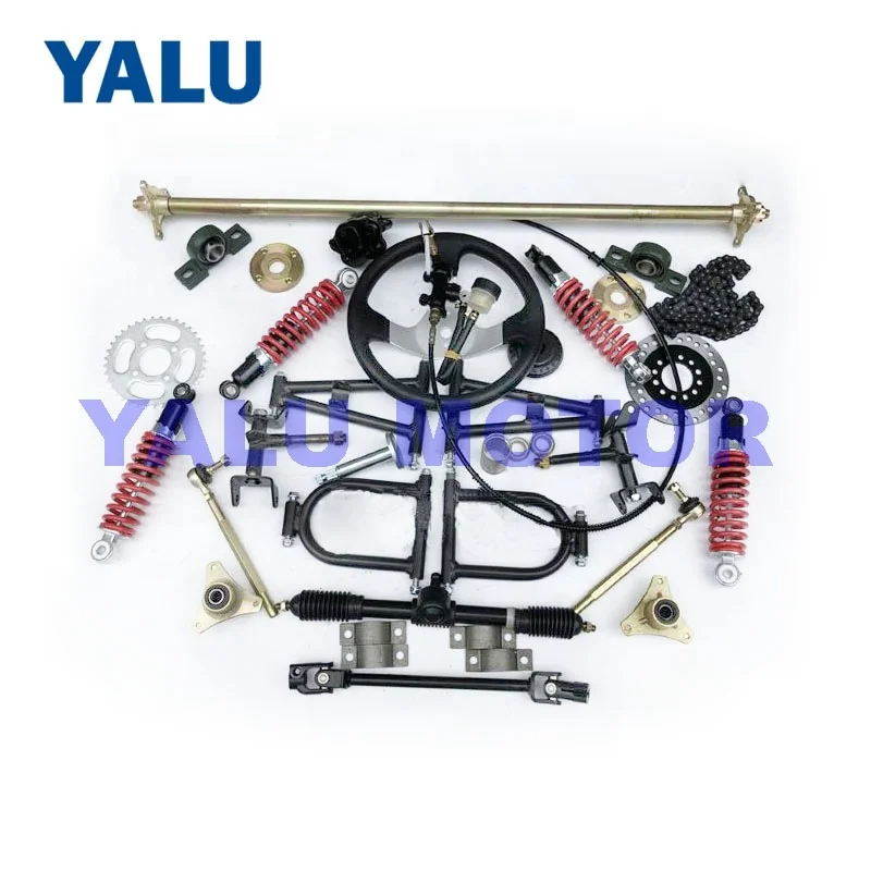 

Modified Steel Tube Front And Rear Suspension Steering Wheel Steering Rear Axle Wheel Assembly For Small Four-Wheel Karting DIY