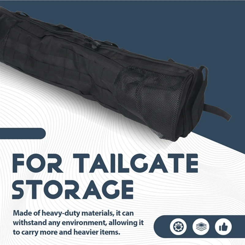 Bolsa organizadora de almacenamiento con barra enrollable para Jeep Wrangler LJ TJ JK JL Gladiator JT, múltiples bolsillos, organizadores y soporte para kits de herramientas