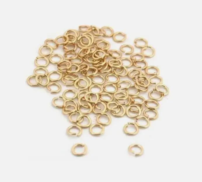 50pcs 0.7*4mm 5mm 6mm 1.0*7mm 8mm 1.2*10mm 12mm 14mmJump Rings Open Connectors Jewelry Making