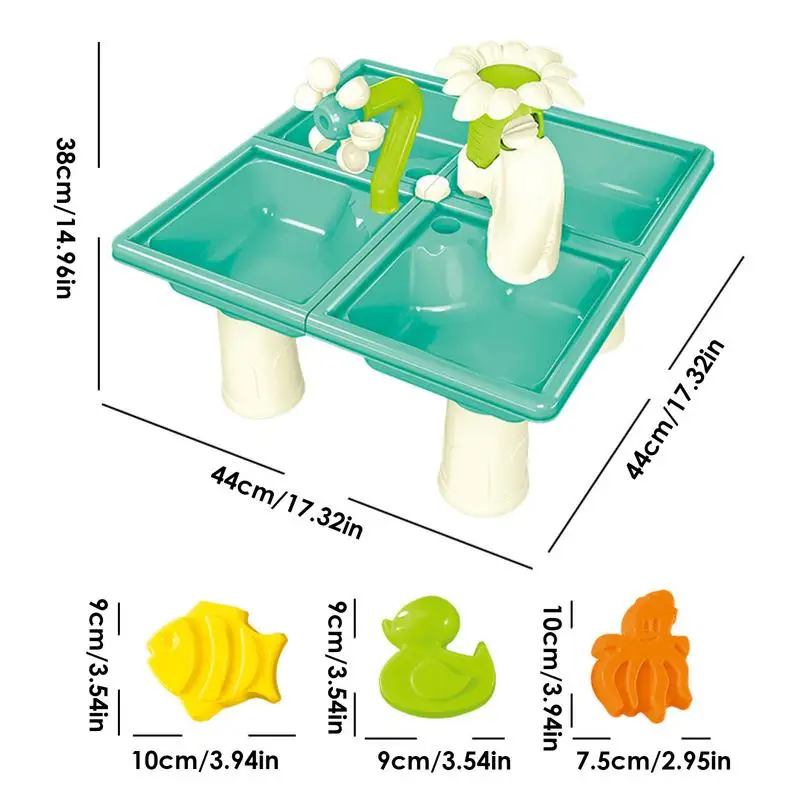Стол для водных видов спорта, сенсорный стол для малышей, игрушка для воды из 13 предметов, аксессуары для улучшения моторики, способствует сенсорному обучению и