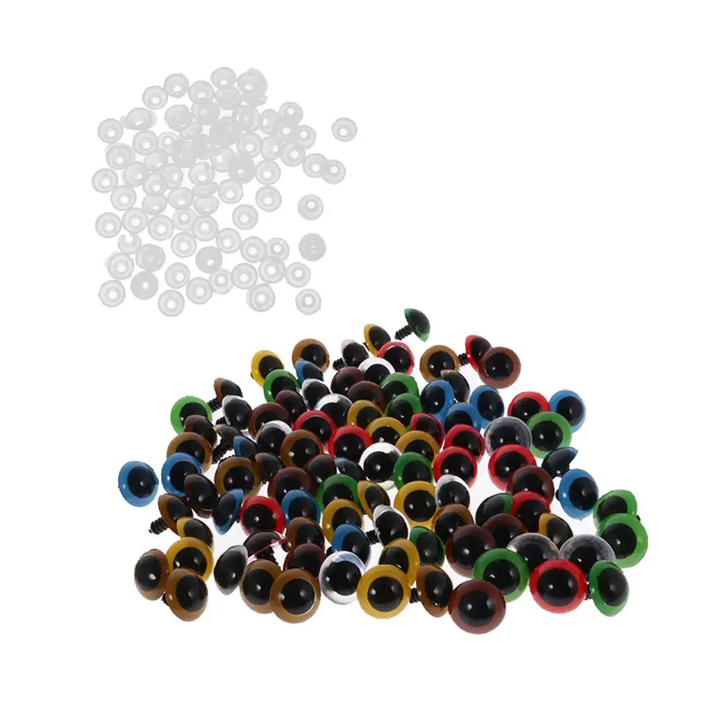 100 Pieces Mixed Color Plastic with Washers for Accessories