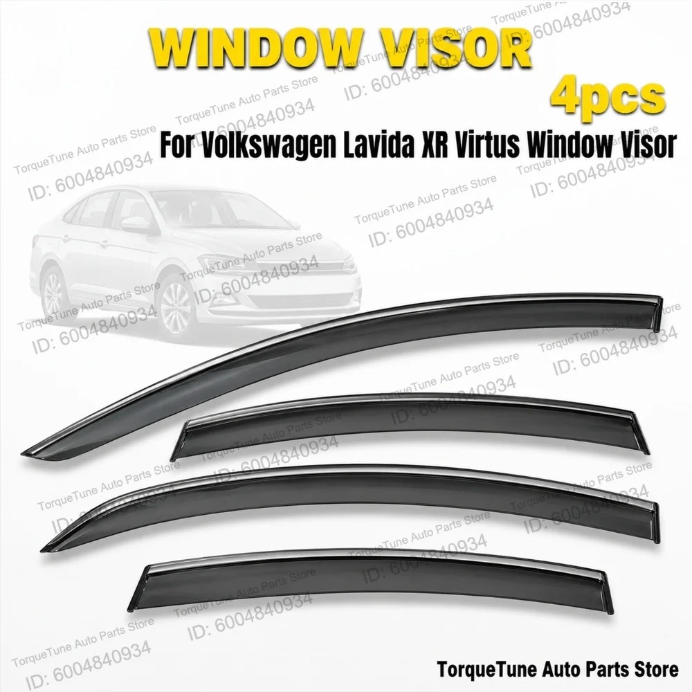 Premium Injection Molded Easy Installation Durable Window Visor Wind Deflector For Volkswagen Lavida XR 2023 Virtus Direct Fit
