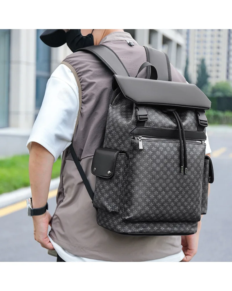 New plaid men's backpack large-capacity business travel computer bag cross-border foreign trade travel backpack women