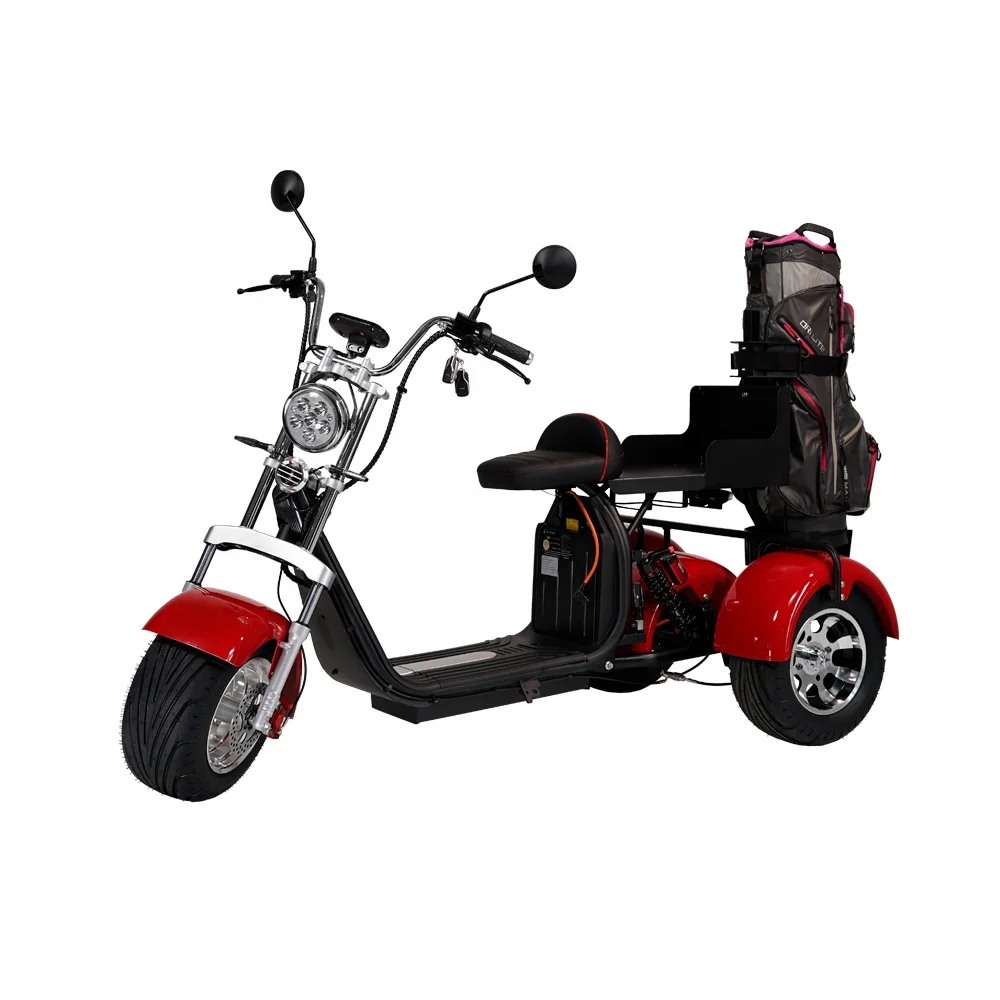 Fat tire Electric Golf Scooter With Bag Holder Electric Golf Carts For Adult Electric Three Wheels Scooter 2000W 3000W