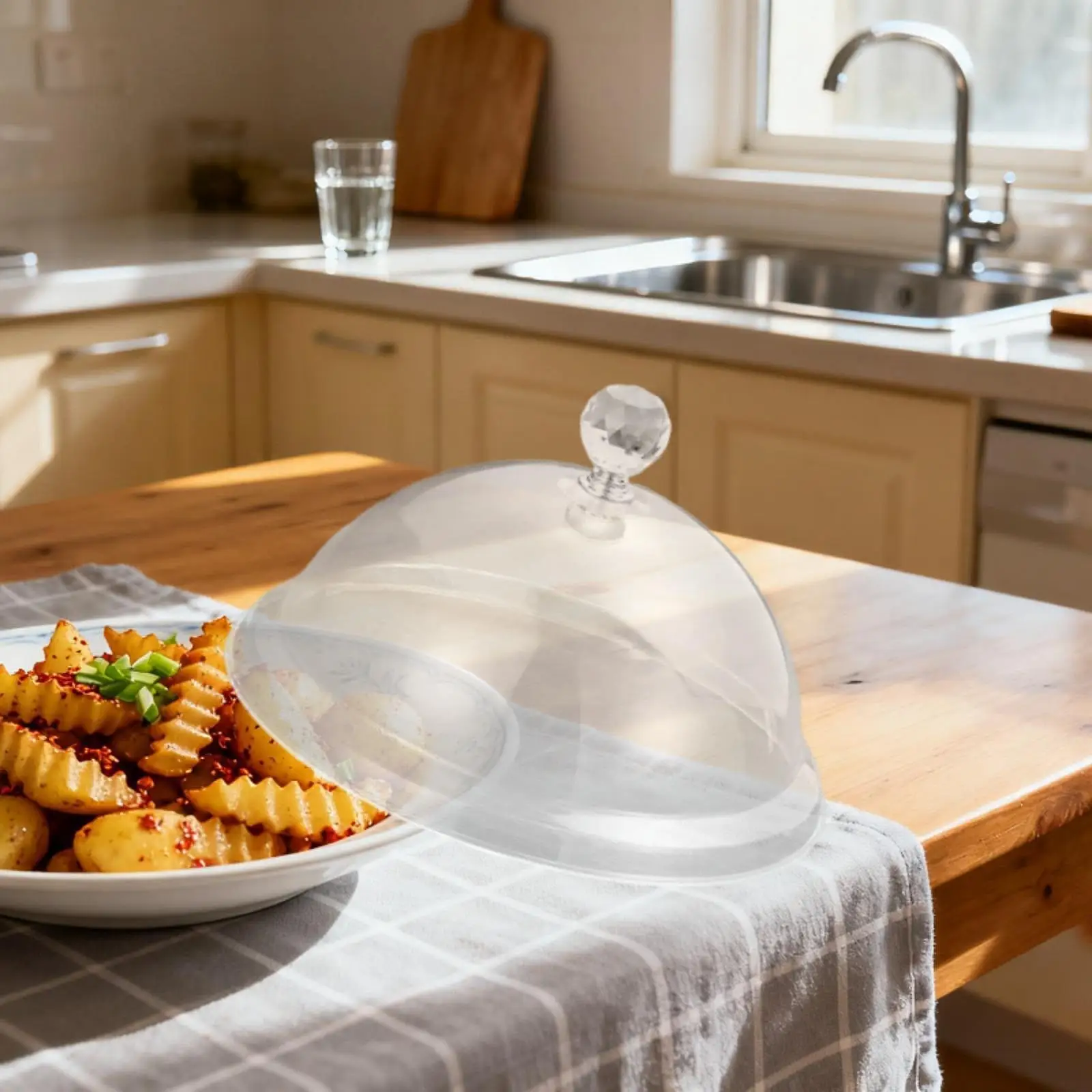 

Food Dome Cover Reusable Sturdy Keep Fresh Dustproof Food Lid Cake Dome Round for Kitchen Restaurant Picnic Dining Table Events