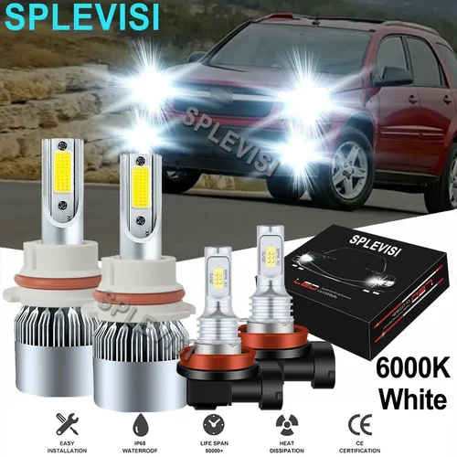 Imagen 1 del producto Faro led de haz Alto y Bajo para coche, bombillas antiniebla para Chevrolet Equinox 2005-2009 Suzuki SX4 2007 2008 2009 2010 2011 2012 2013