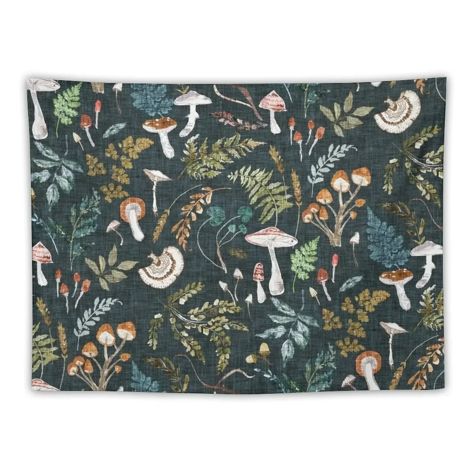 Mushroom Grove (midnight) Tapestry Decorative Wall Room Aesthetic Wall Hanging Tapestry