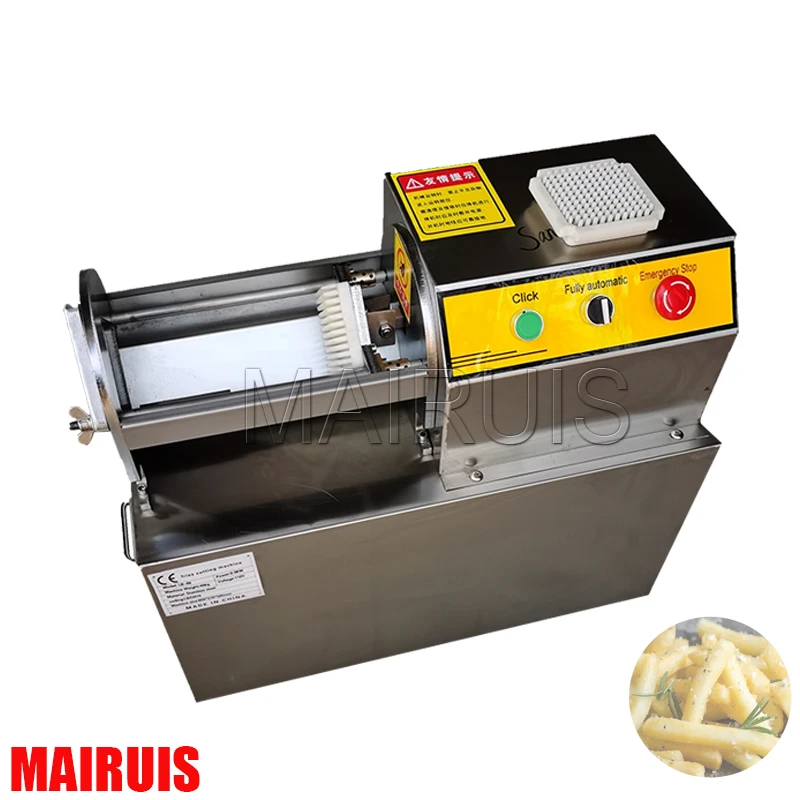 

Commercial Electric French Fries Slicer For Potato Radish Cucumber Strip Cutter Stainless Steel Vegetable Cutting Machine