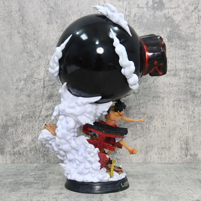 39 cm ONE PIECE Figur Monkey D. Ruffy Drei Ebenen GK Anime Sammlung Modell Desktop Ornament Dekorationen Kinder Spielzeug Geschenke