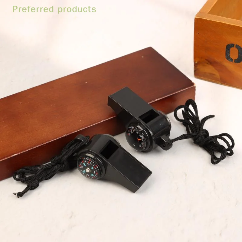 3in1 Temperature Mini Compass Whistle Multifunctional Outdoor Survival Whistle Camping Hiking Survival Whistle Compass Tools