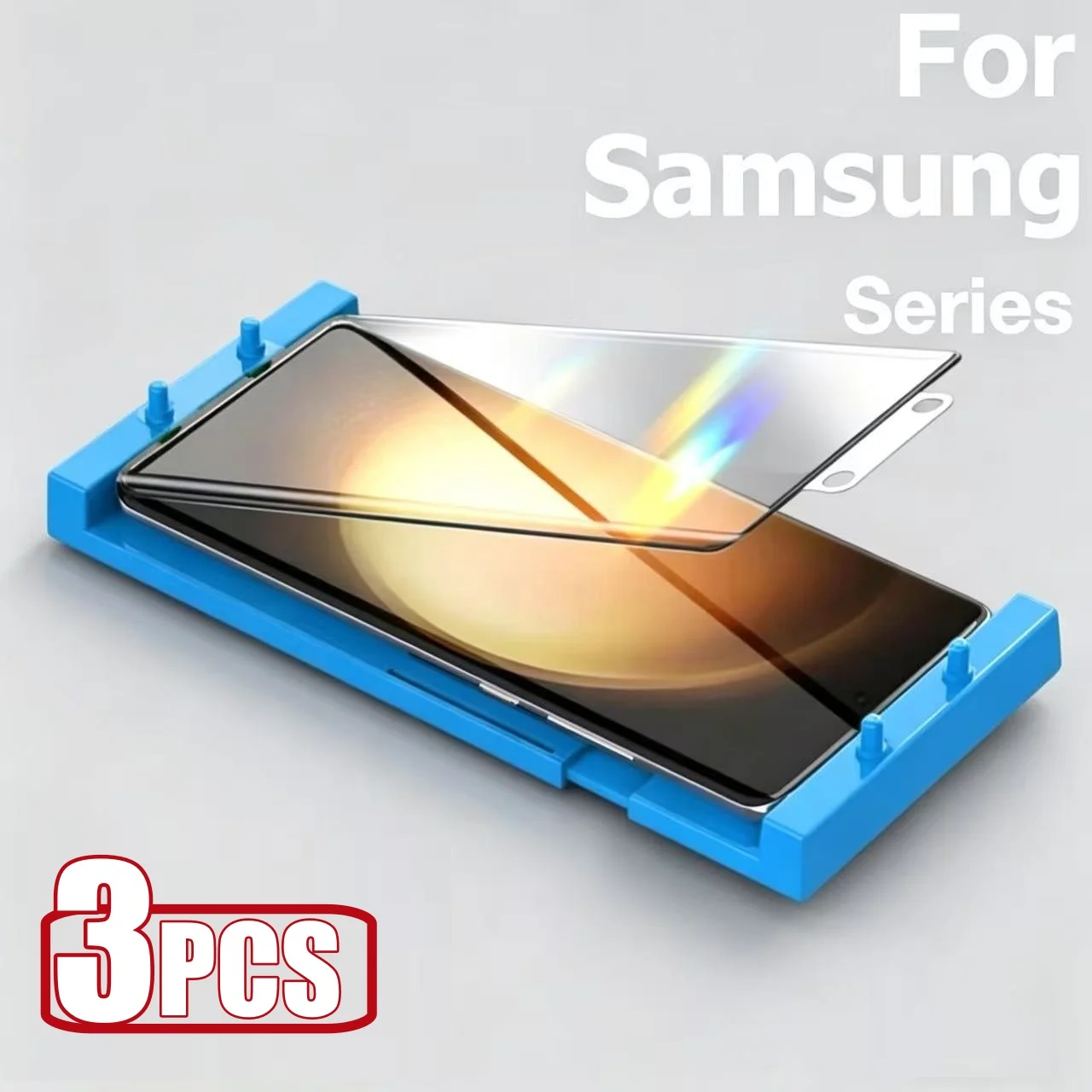 Kit de Instalação de Película de Hidrogel Cerâmica (3 Peças) para Samsung Galaxy S22 S23 Ultra S24 S21 S20 S10 S9 S8+ Note 8 9 10+ 20 - Protetor de Tela