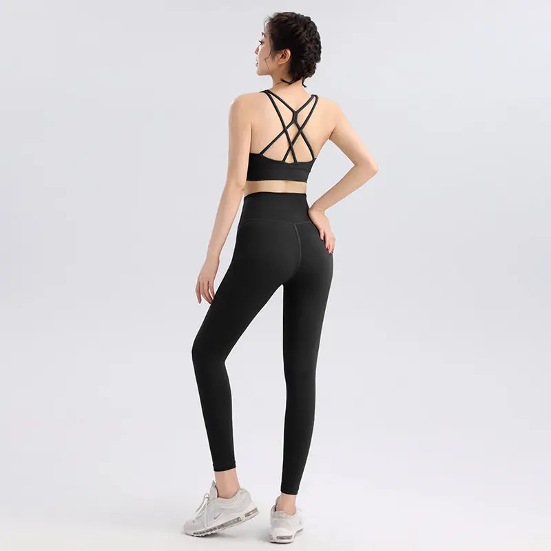 New Premium Yoga Set Women Sexy Slim Fit Hip Lifting Breathable Fitness Workout Tracksuit