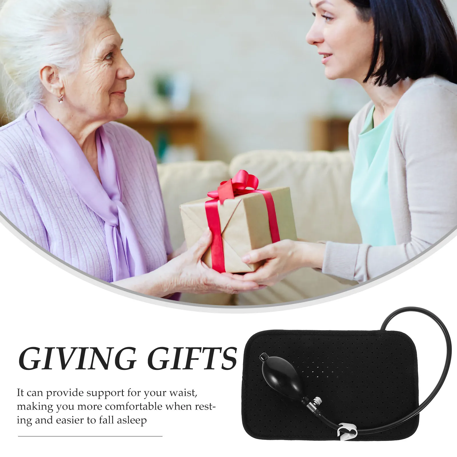 

Надувная поясничная подушка: профессиональная поддержка для талии, компактная, легко надуваемая, эргономичный дизайн для облегчения боли в спине, для офиса и поездок на работу