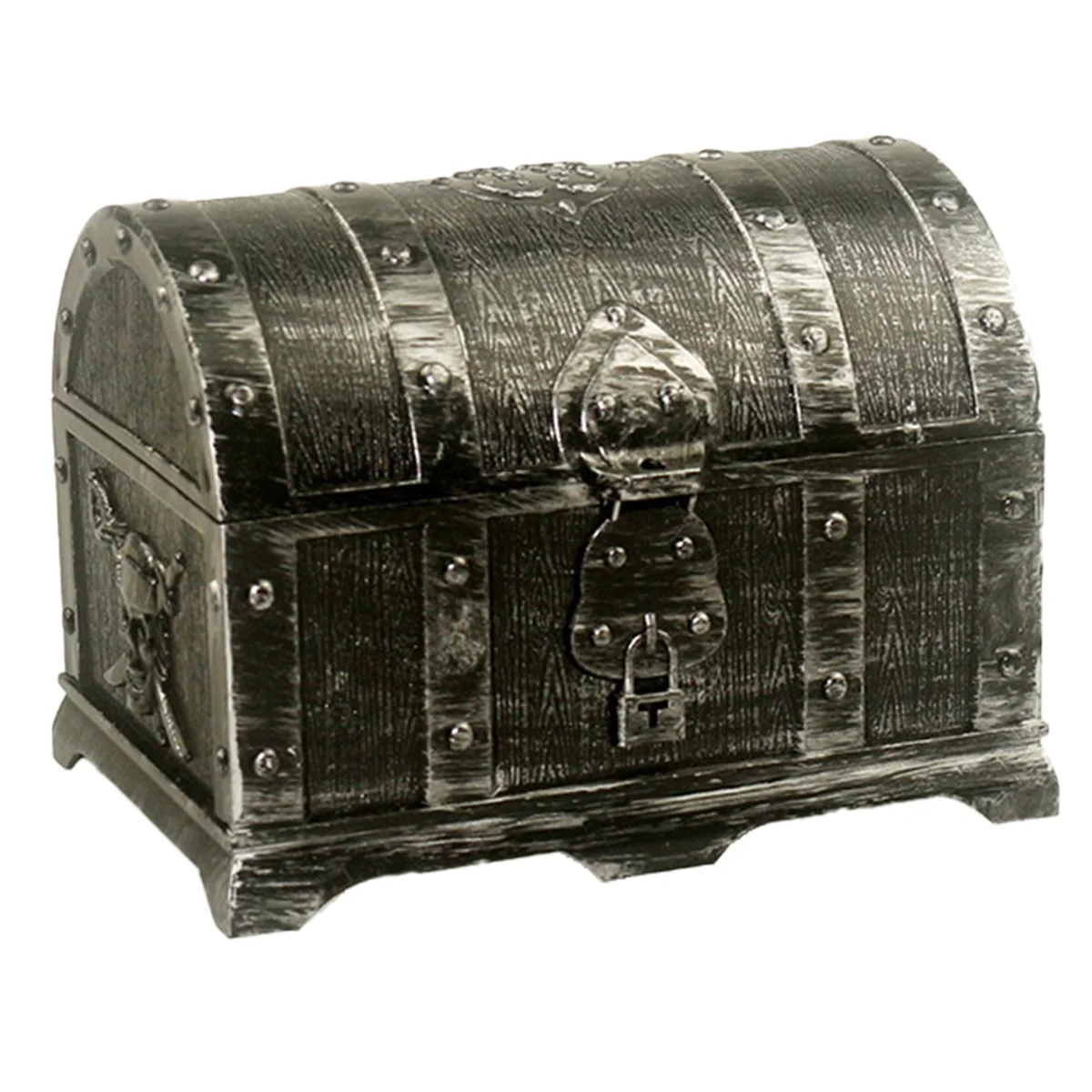 

AAM-Ancient Silver Hunt Pirate Hidden Box Plastic Decorative House Game for Kids Retro Decoration Gifts