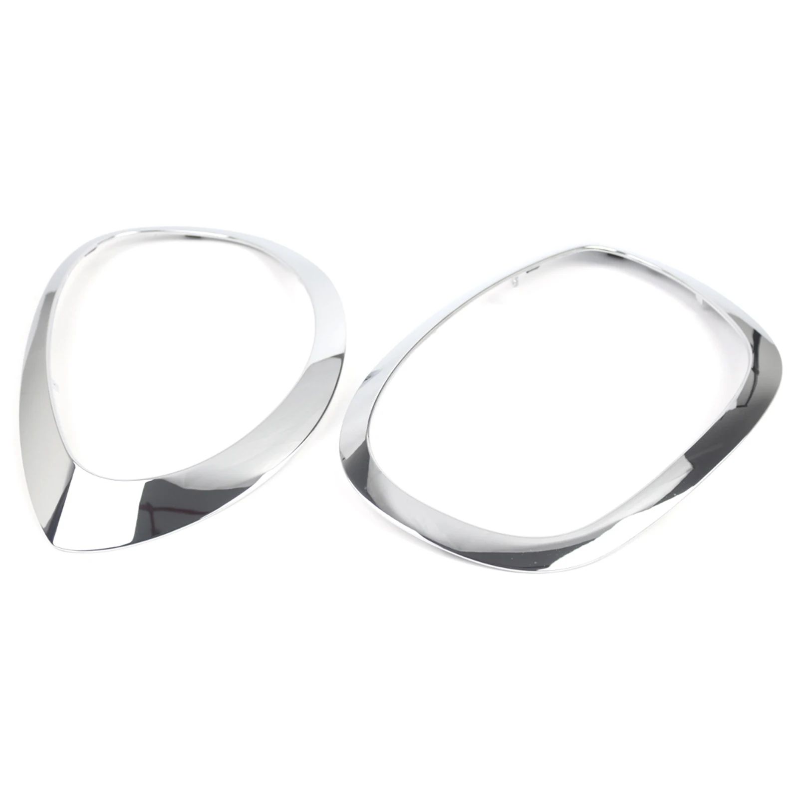 2PC Headlight Frame Bezel Surround Cover 51137388117 51137388118 Chrome Silver for BMW Mini F60 F61 2017-2023 Headlamp Trim