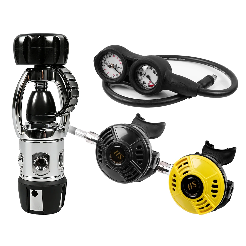 

Комплект октопусного регулятора DEDEPU для дайвинга (1-й и 2-й этапы) с двойным манометром для профессиональных дайверов