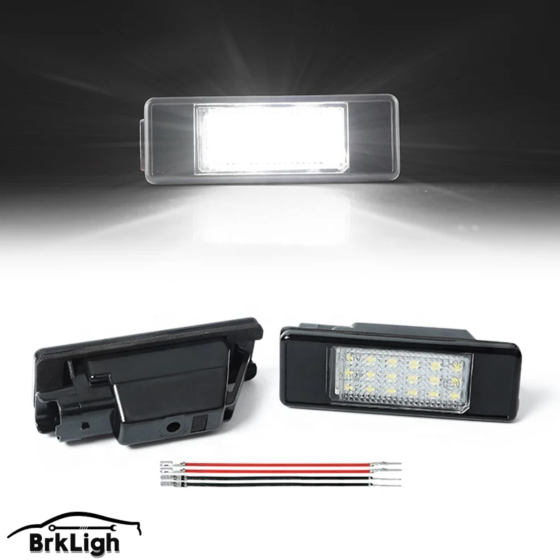 

For Peugeot 106 207 307 308 406 407 508 For Citroen C3 C4 C5 C6 C8 Car 18LED SMD License Number Plate Light Lamp 6000K