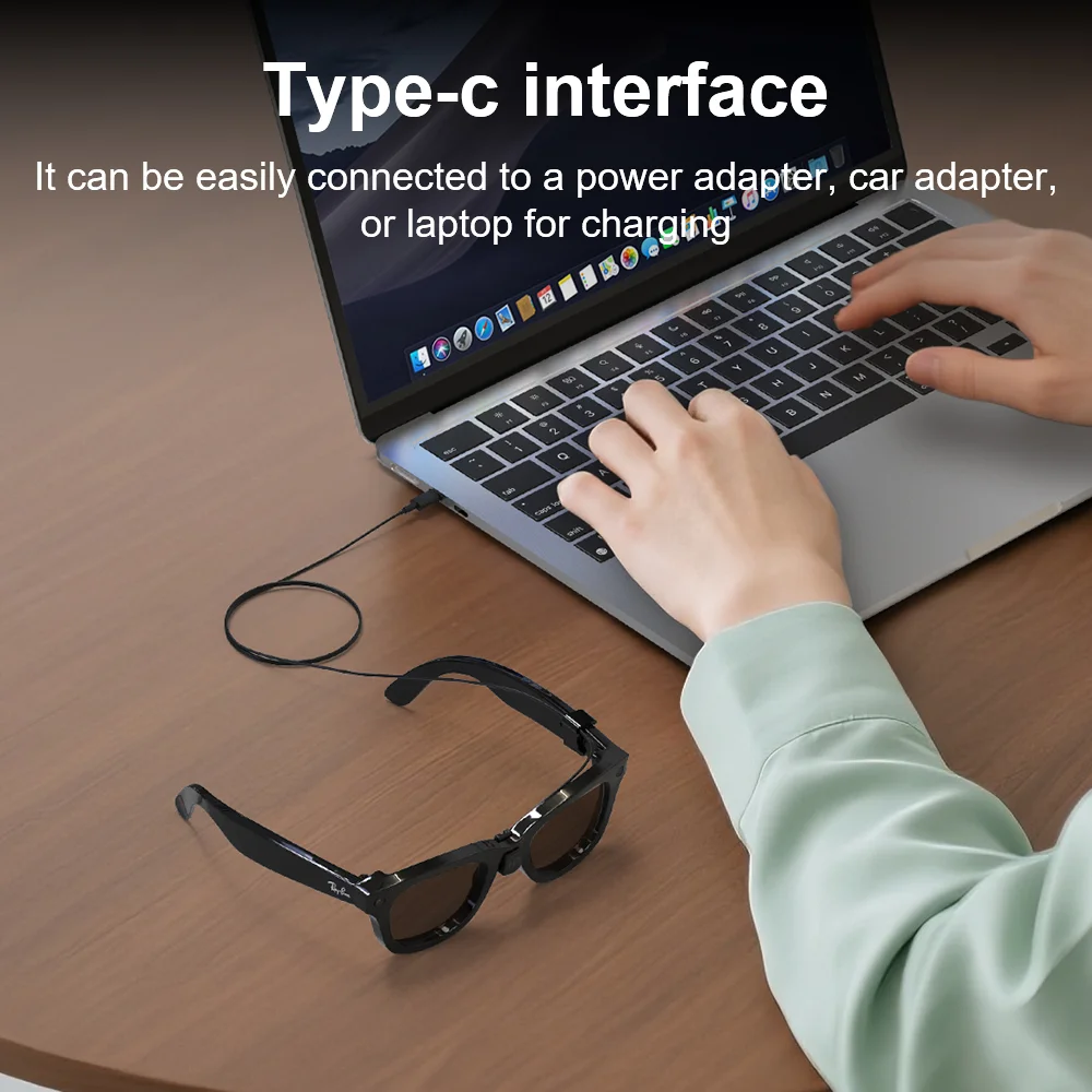 HIBLOKS para gafas RayBan Meta Wayfarer Skyler Cable de carga rápida para RW4008 RW4006 RW4010 AI accesorios de gafas inteligentes