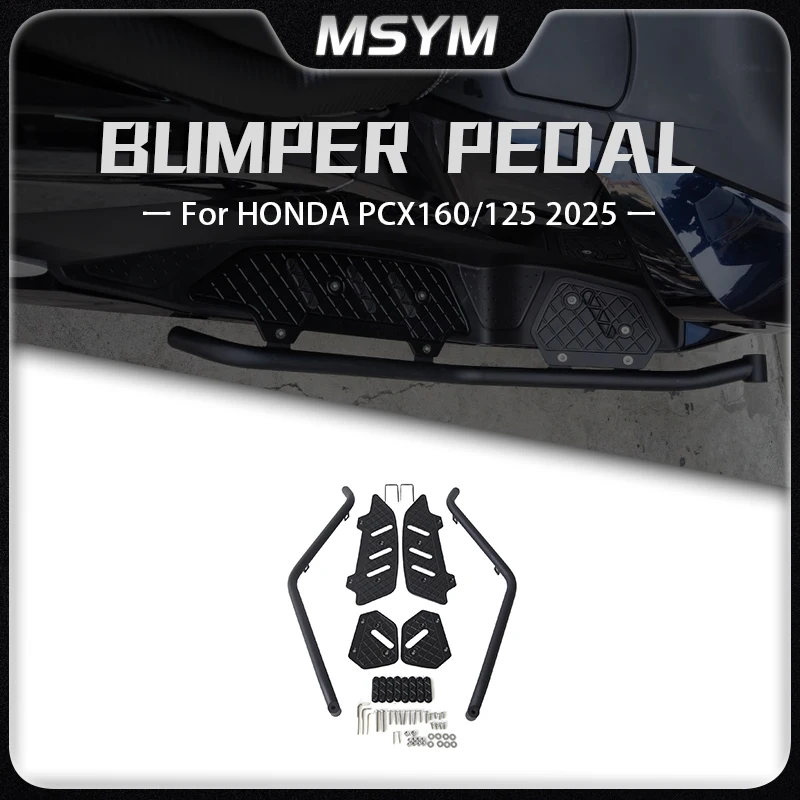 

For Honda PCX160 PCX 160 pcx160 2025 Motorcycle Engine Guard Crash Bumper with footrest Fairing Frame Protector Accessories