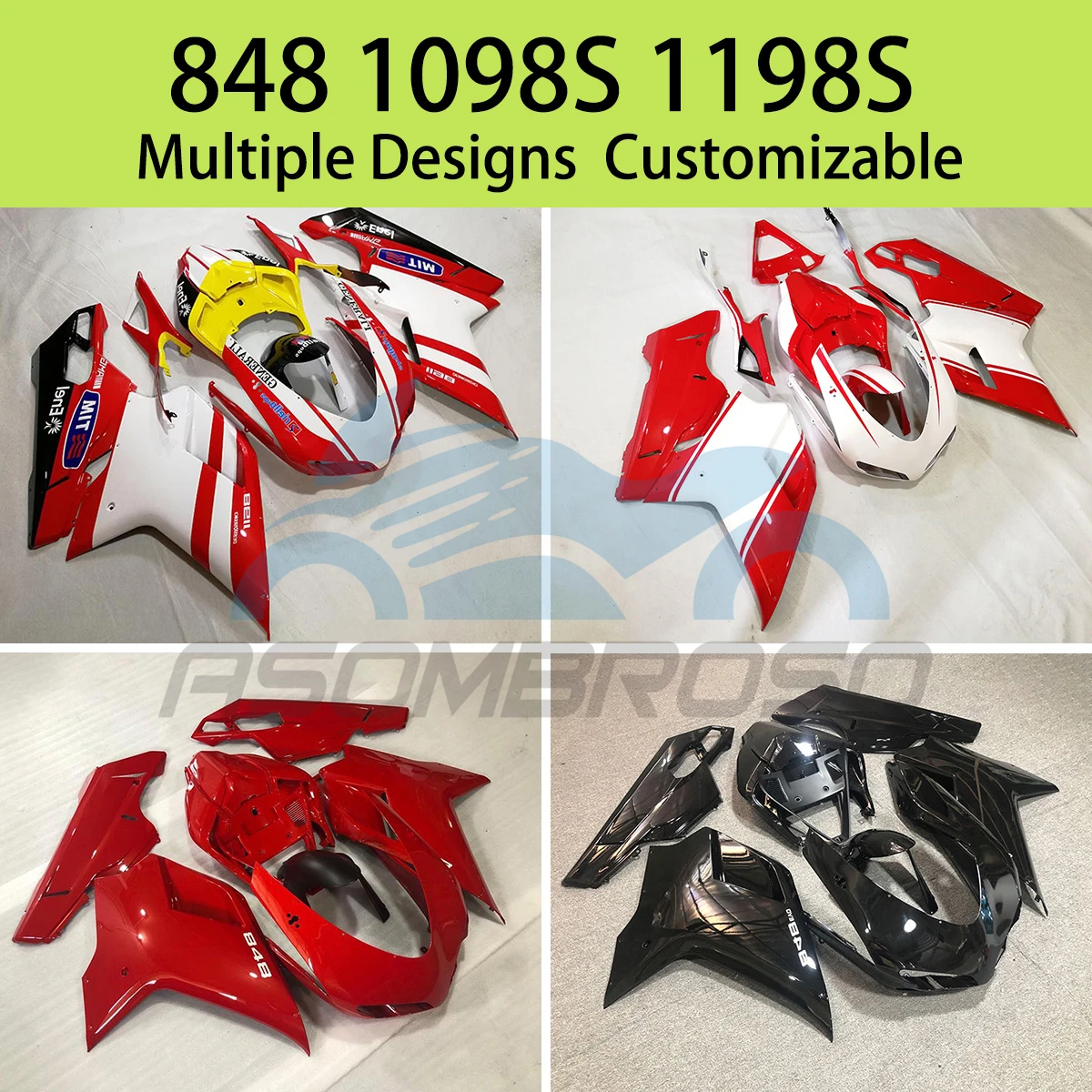 

Bodywork Fairing Kit for Ducati 848 1098 1198 1098s 1198s Motorcycle Accessories Refitting Body Racing Customized Fairings