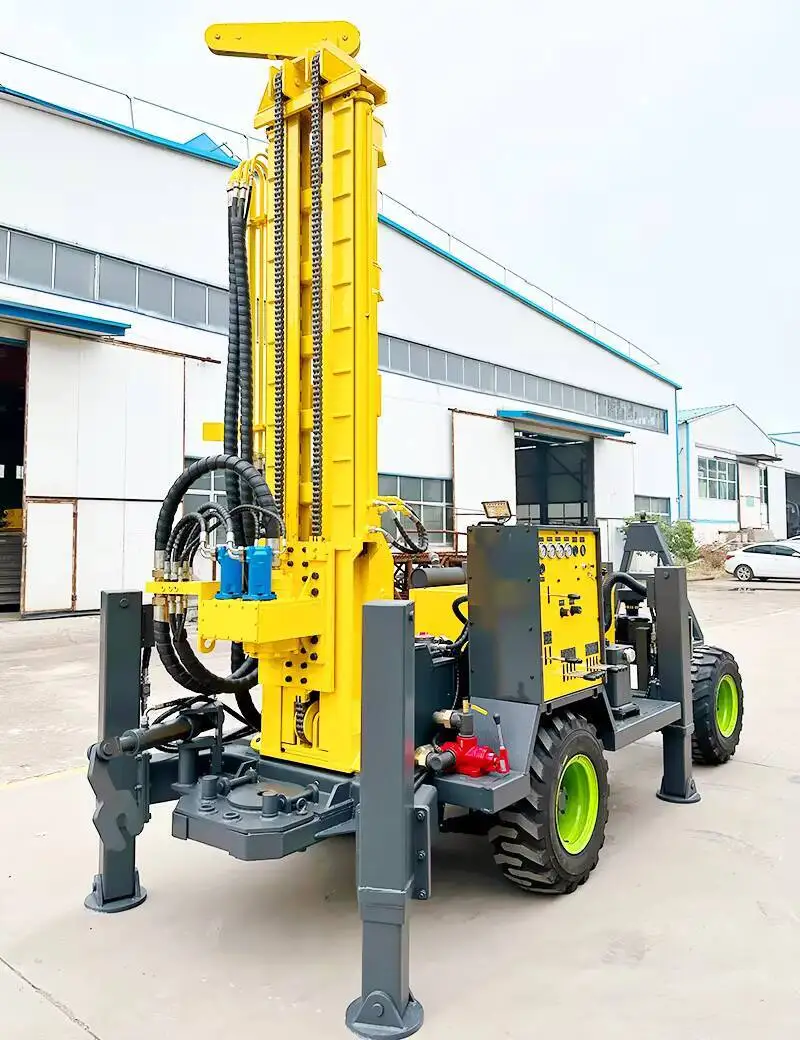مياه ديزل محمولة تعمل بالهواء المضغوط 200 متر جهاز حفر دوار بئر عميق