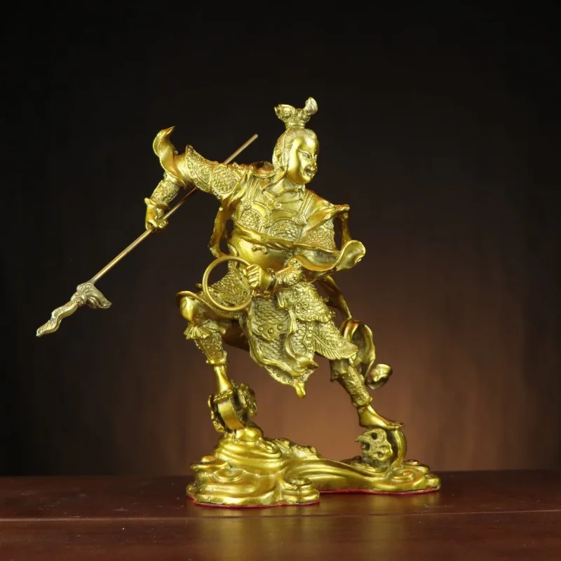 Bronze , Nezha, Third Prince, General Of The Middle Hall, Supreme Master Of Heaven, Home And Office Decorative Ornament.