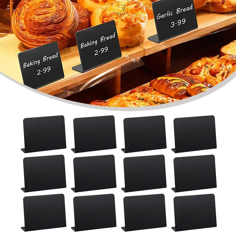 Wedding Mini Blackboards for Buffets 12 L shaped Chalkboard Signs Suitable for Food Name Tags and Plant Decoration