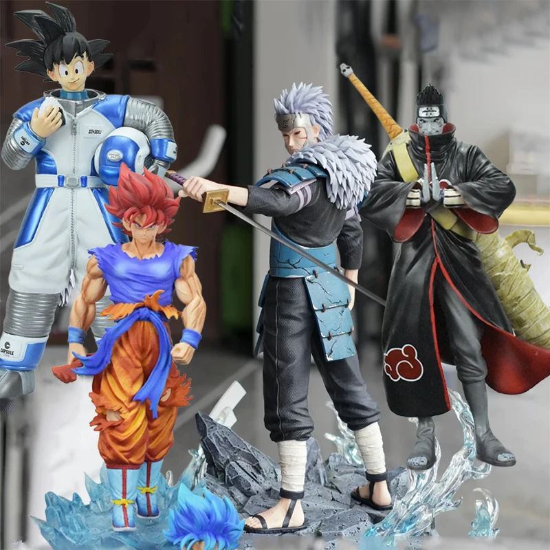 

Anime Hoshigaki Kisame Naruto Figurine Senju Tobirama Action Figures Sakura Hyuga Hinata Figure Dragon Ball Son Goku SSJ3 Toys