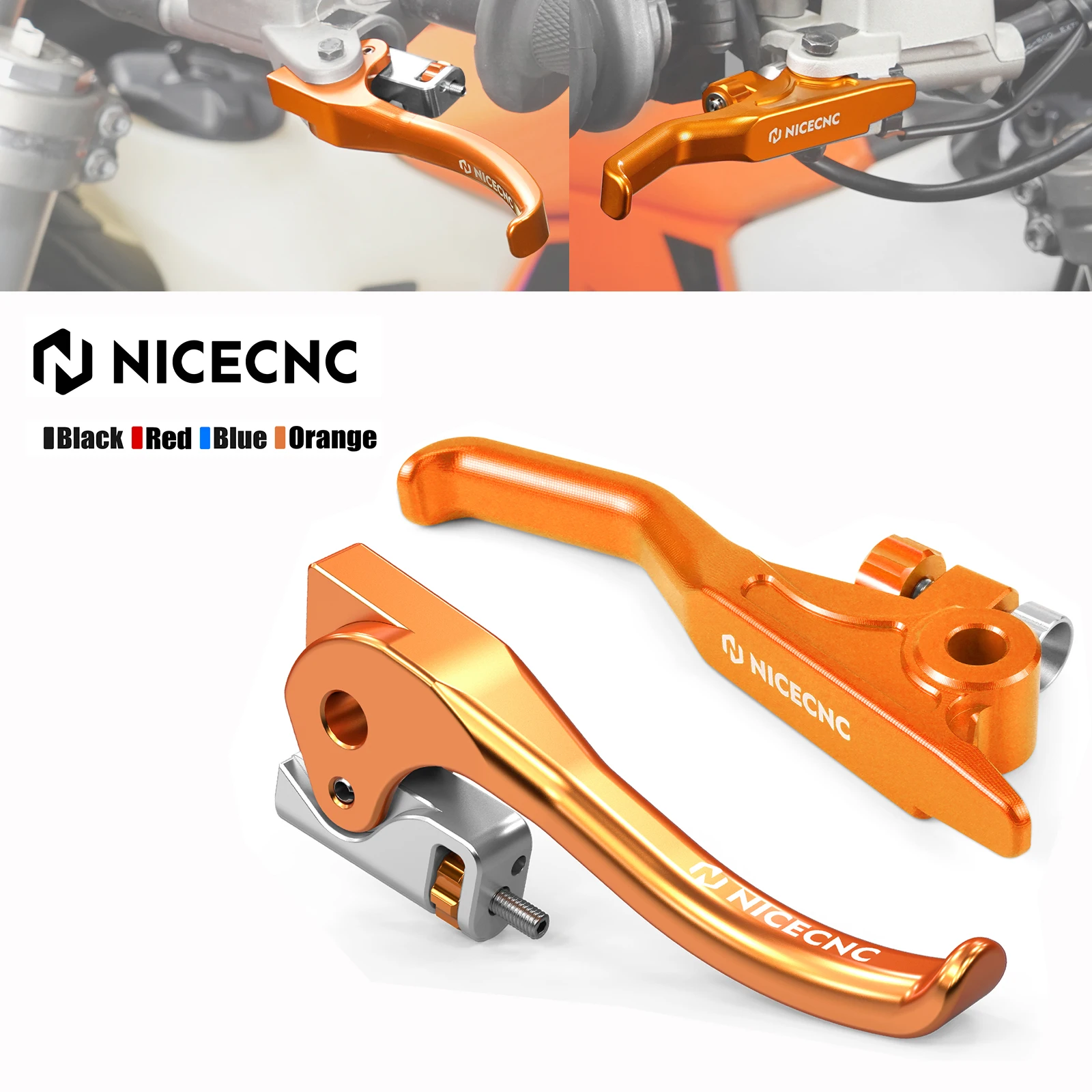 NICECNC Shorty Clutch Lever & Brake Lever For KTM EXC EXCF SX SXF XC XCF XCW 125 200 250 300 350 400 450 500 2014-2023 2022 2021